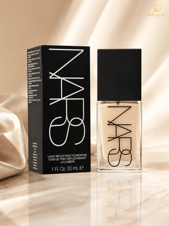 Yengil tonal asos NARS Light Reflecting Foundation tekis ton va silliq ko‘rinish