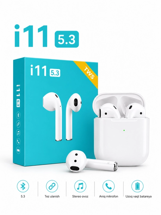 I16 MAX V5.3 Simsiz Quloqchin,  Bluetooth Earbuds,  TWS Naushnik