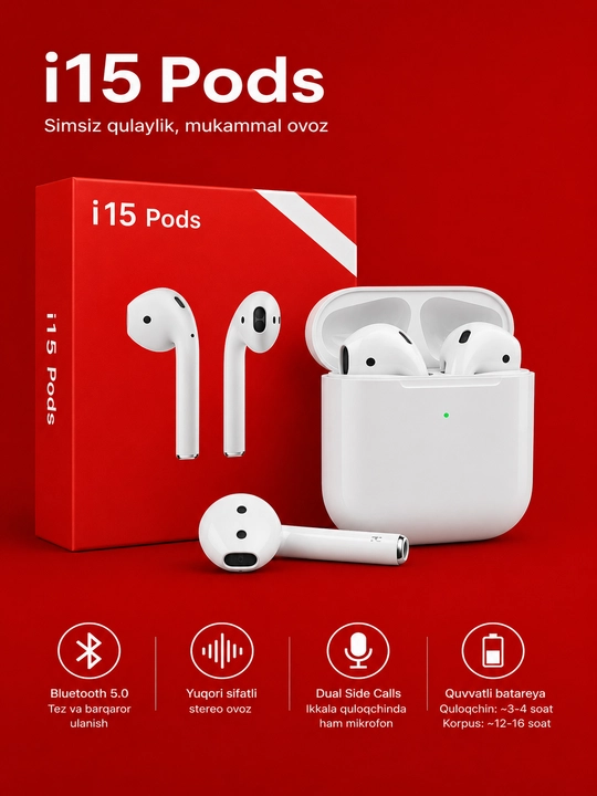 Беспроводные наушники i16 MAX V5.3, Bluetooth-наушники,  TWS-наушники - 
