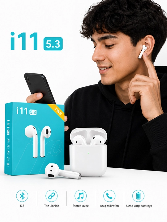 I16 MAX V5.3 Simsiz Quloqchin,  Bluetooth Earbuds,  TWS Naushnik