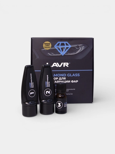 Набор для реставрации фар Diamond Glass LAVR, 70 мл / Ln2454 — LAVRUZ-2454