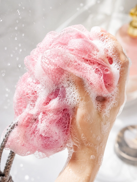 Мочалка для душа мягкая банная губка body sponge - 