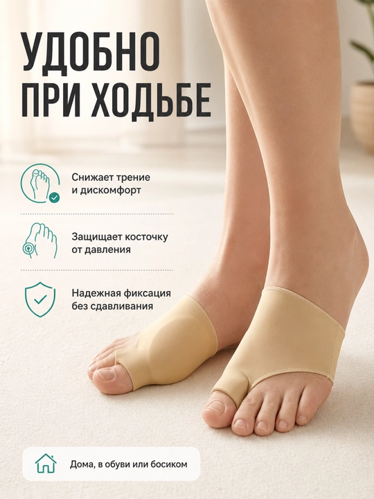 Valgus korrektor silikon paypoq — bosh barmoq uchun, juft (uniseks)