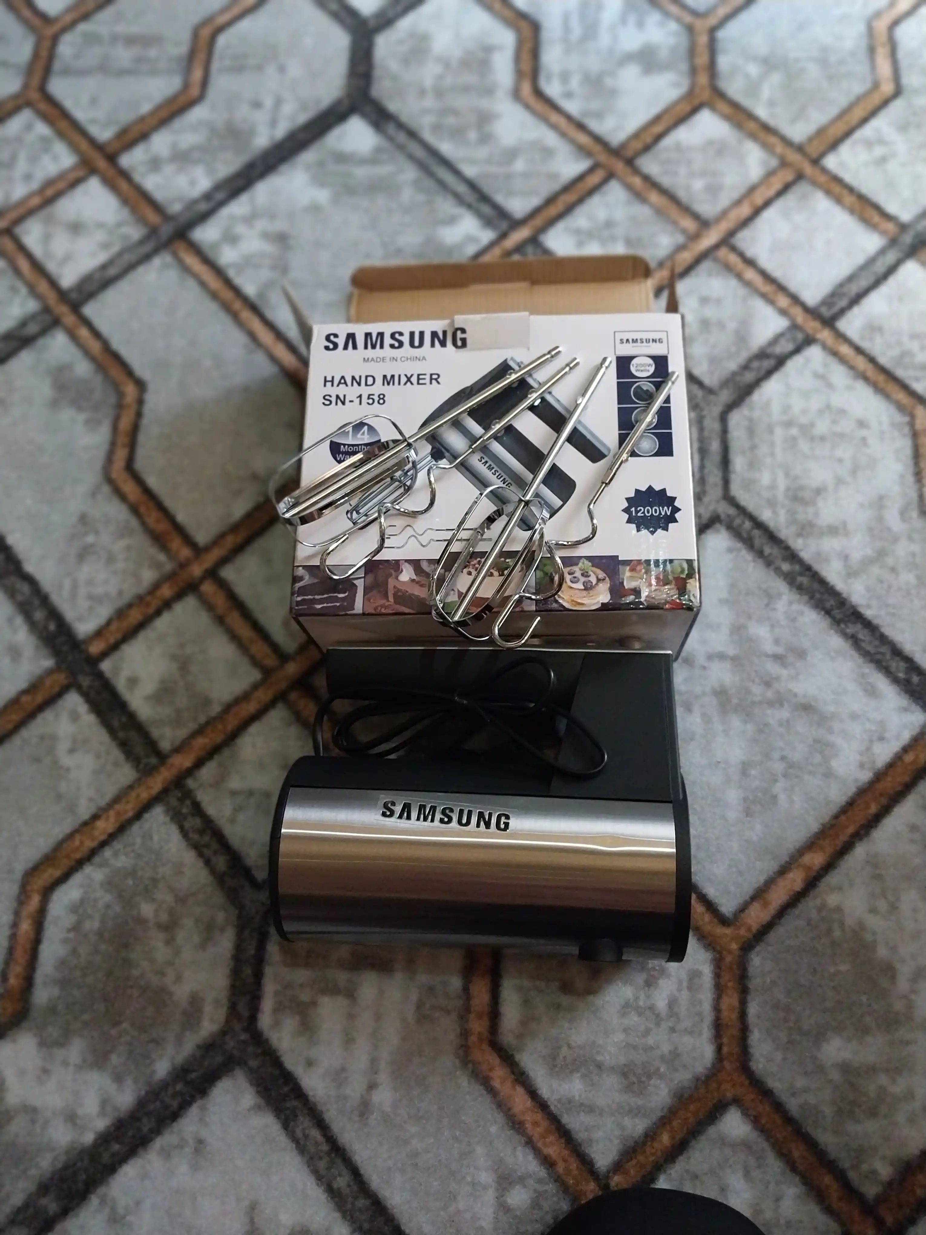 Oshxona qo'l mikser Samsung, turbo rejimli, 5 darajali tezlik bilan