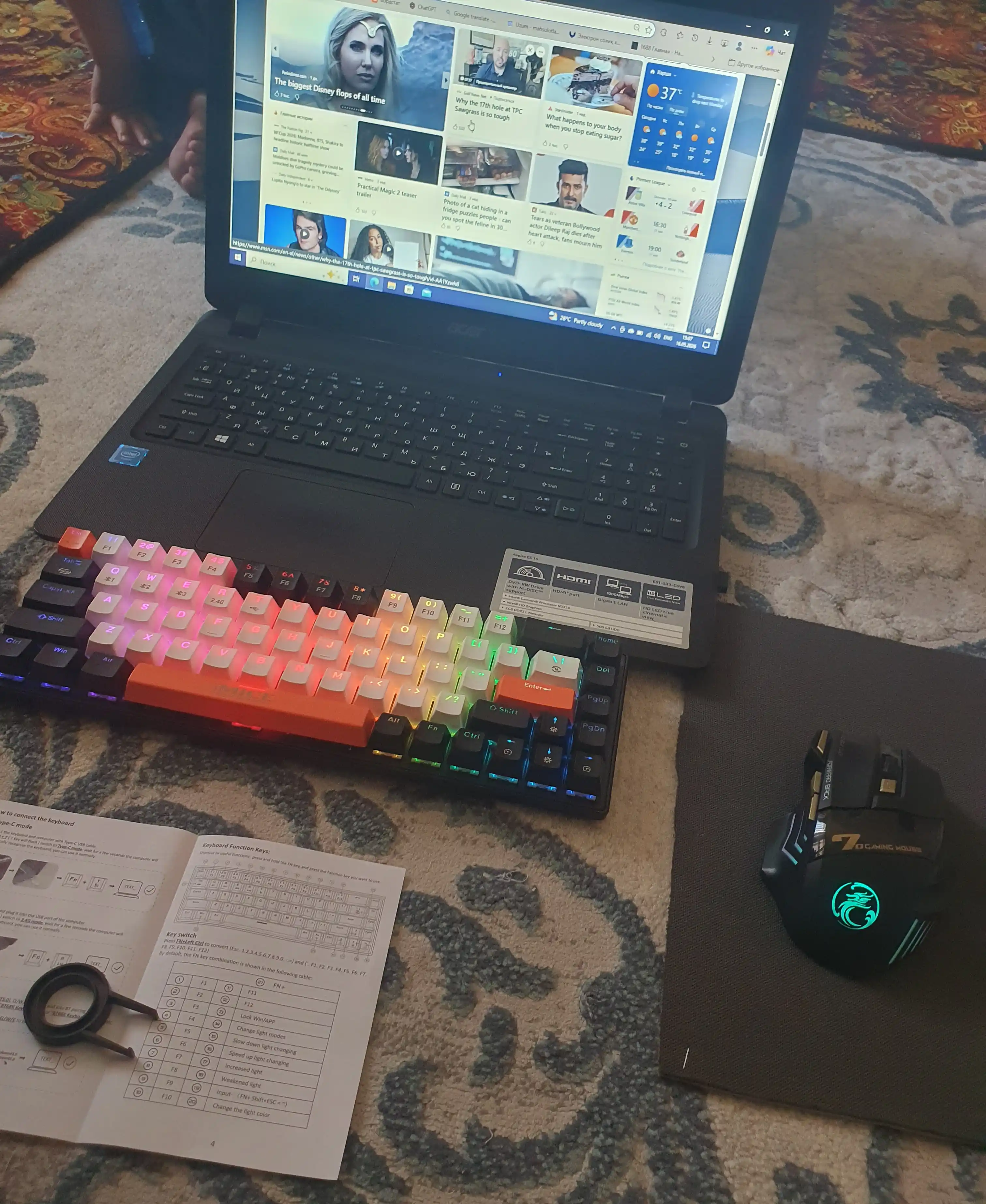 IMICE Mexanik klaviatura GK-690TRI / GK-900 RGB, Bluetooth,2.4G,Type-C, Gaming Klaviatura