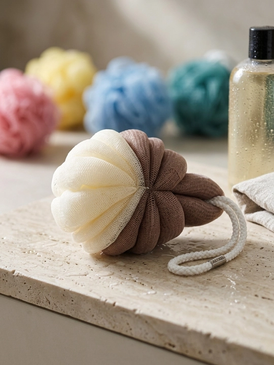 Dush mochalka body sponge yumshoq hammom seti ko‘pik chiqaruvchi