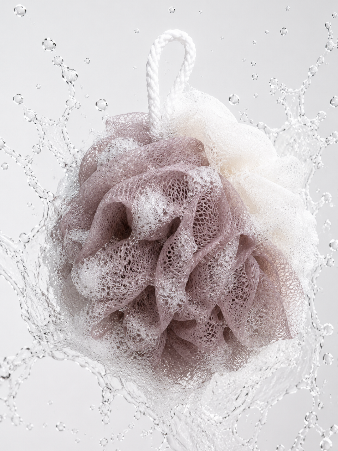 Dush mochalkasi yumshoq body sponge, ko‘pik chiqaruvchi