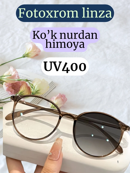 Ayollar uchun xameleon fotoxrom ko‘zoynak, UV400, ko‘k nur filtri 3 in 1 - 