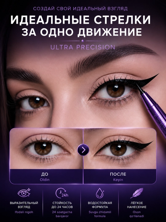 Подводка-фломастер для глаз,  MAYCHEER Waterproof Eyeliner Wonder Drawing