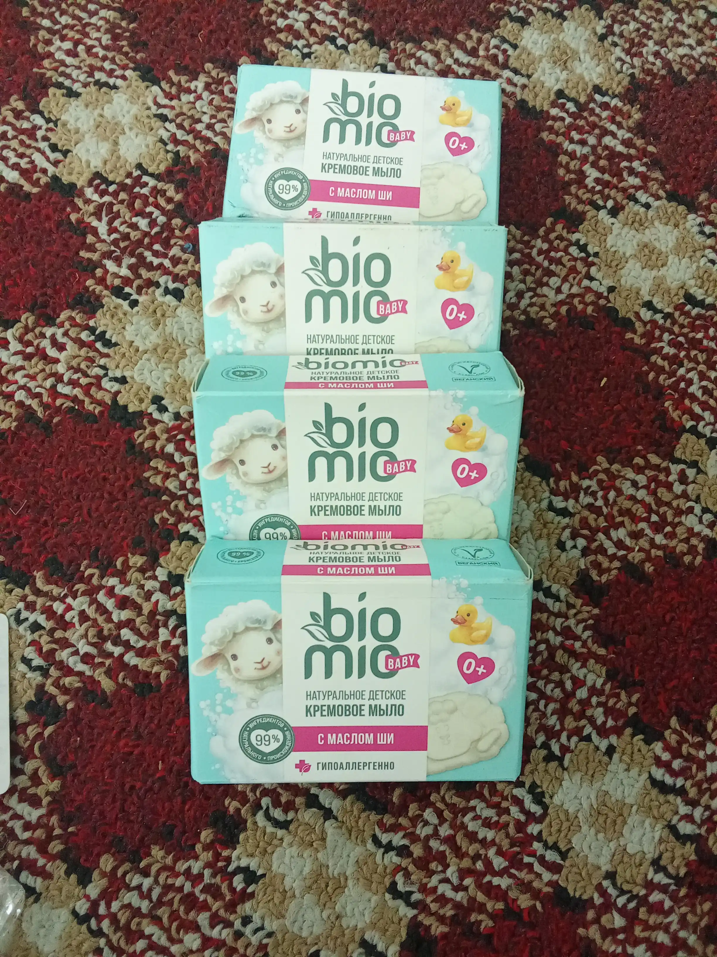 BioMio Baby Bio kremli sovun, Shea yog'i bilan ekologik toza, 90 g