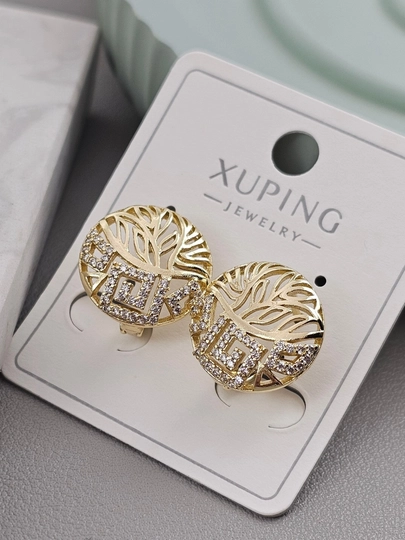 Золотого цвета серьги для женщин, бижутерия, Xuping — LESHOES-XUP002-ВИШН