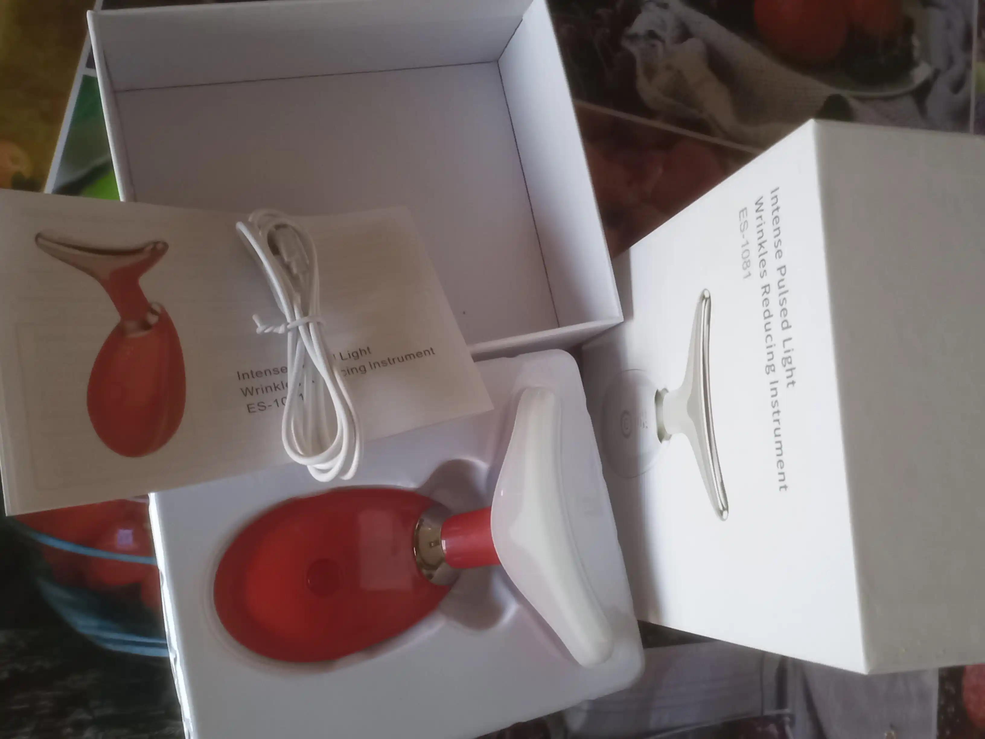 Mikrotok effektiga ega vibratsiyali yuz massaji, 3 tasi 1 da, qo'shimcha + 1 ta batareya