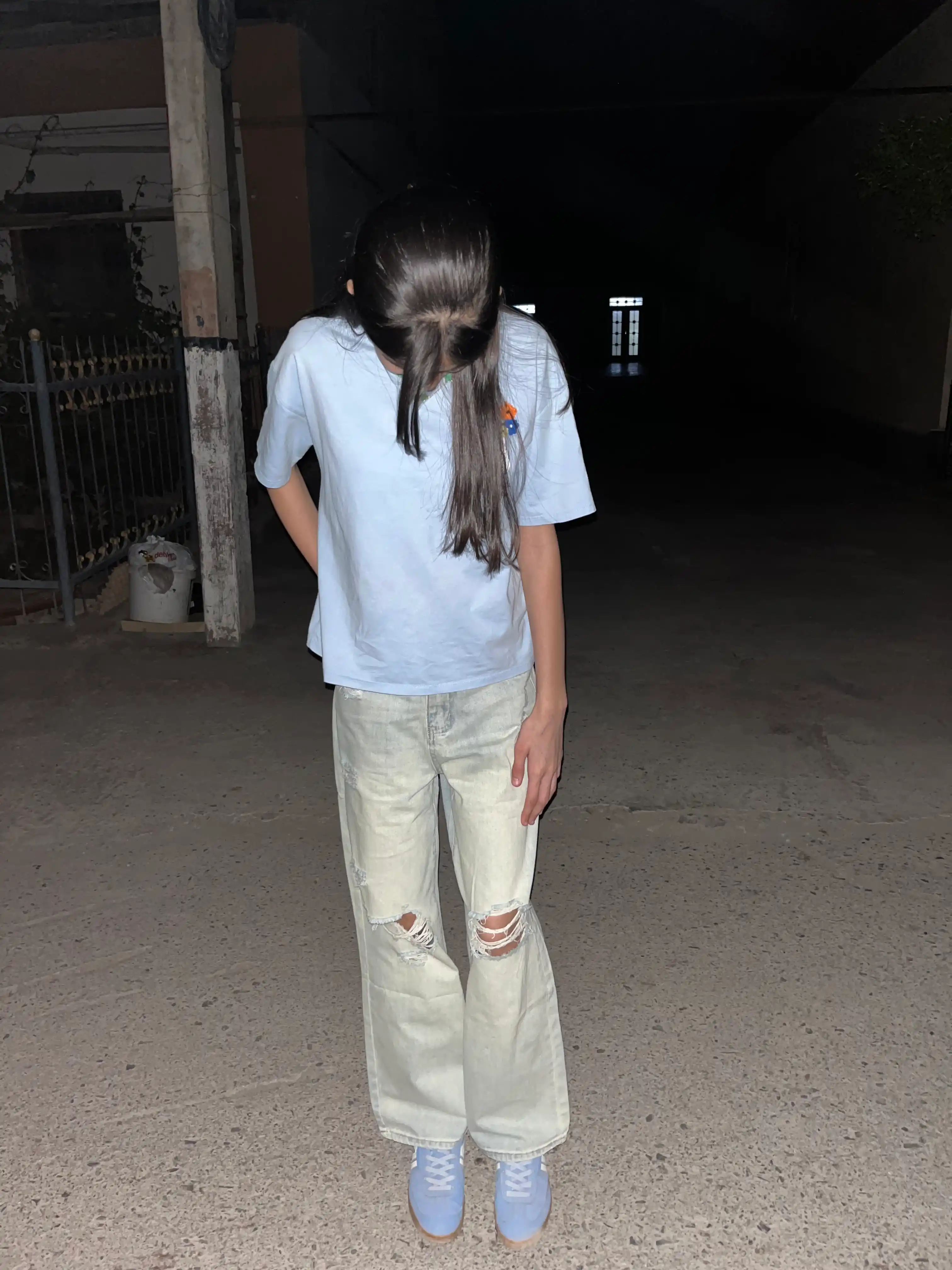 Ayollar jinsi baggy Y2K, oversize keng shim, yuqori bel, erkin kesim, paxta jinsi