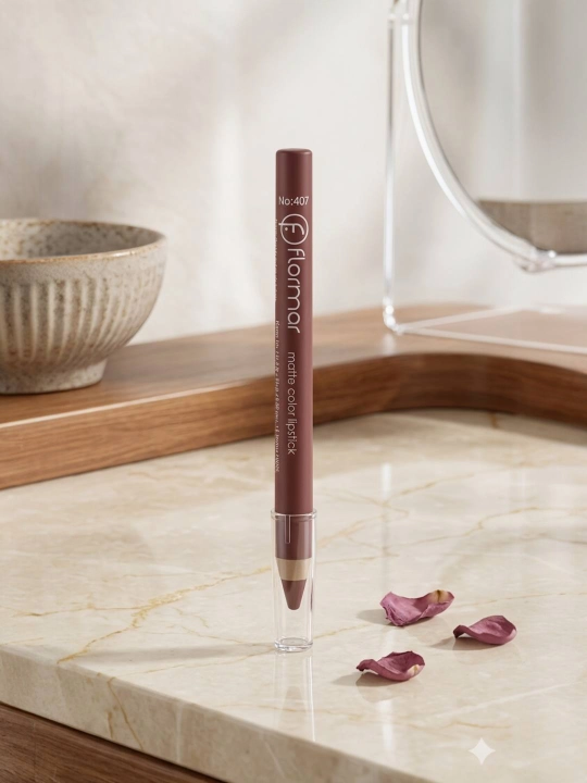 Flormar Matte Color Lipstick №407 — Lablaringiz uchun jozibali mat effekt! - 