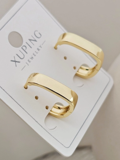 Золотого цвета серьги для женщин, бижутерия, Xuping — LESHOES-XUP002-РОЗОВ