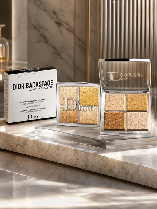 Золотое сияние для макияжа лица Dior Backstage Glow Face Palette 003 Pure Gold хайлайтер