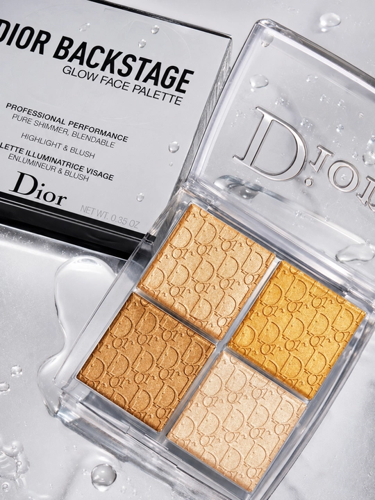 Золотое сияние для макияжа лица Dior Backstage Glow Face Palette 003 Pure Gold хайлайтер