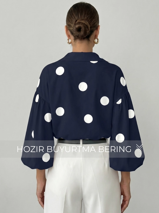 Qalin yengli ayollar bluzkasi — UNCHA STORE