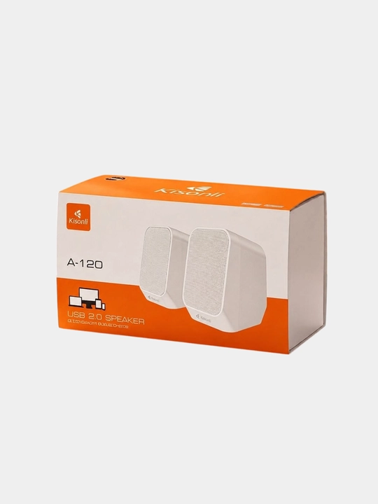 Компьютерные колонки Kisonli A-120 – 6W, 2.0 Stereo, питание от USB