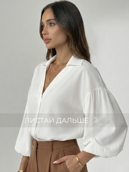 Qalin yengli ayollar bluzkasi — UNCHA STORE