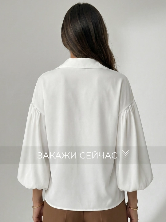 Qalin yengli ayollar bluzkasi — UNCHA STORE