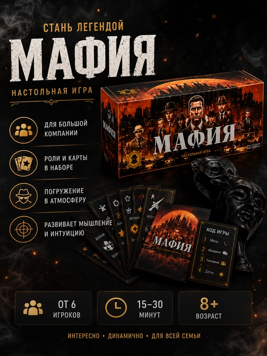 Настольная игра Мафия, 8+