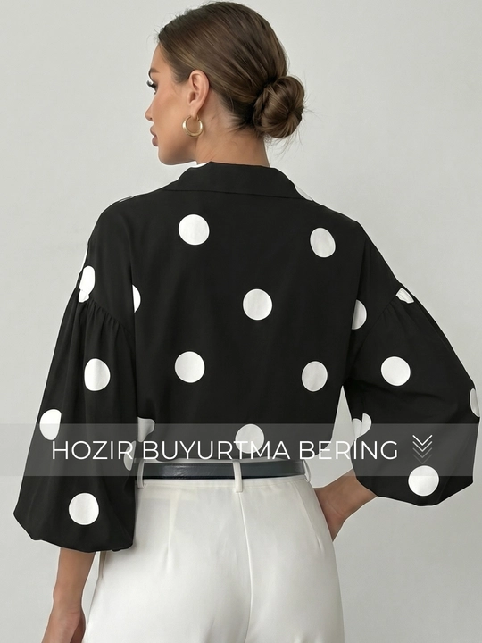 Qalin yengli ayollar bluzkasi — UNCHA STORE