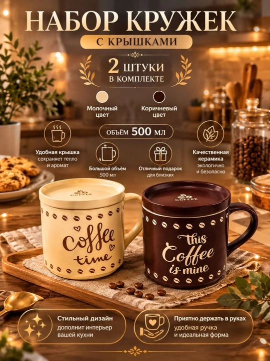 Набор кружек, 2 шт - 