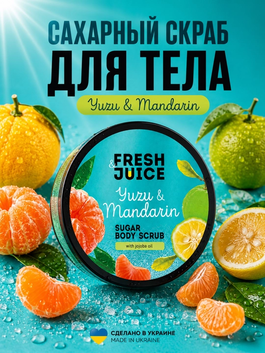 Tana uchun Fresh Juice Marakuyya va Tiare shakarli skrabi, 225 ml - 