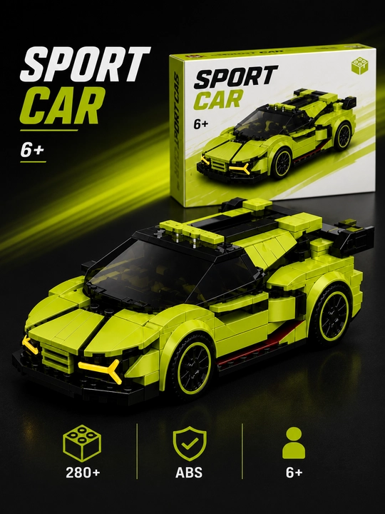 "Mashhur avtomobil" konstruktori - sport avtomobili, 260 dan ortiq qism, 6+