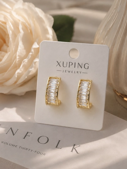 Женские серьги золотого цвета, бренд Xuping — LESHOES-XUP001-АМЕТИС