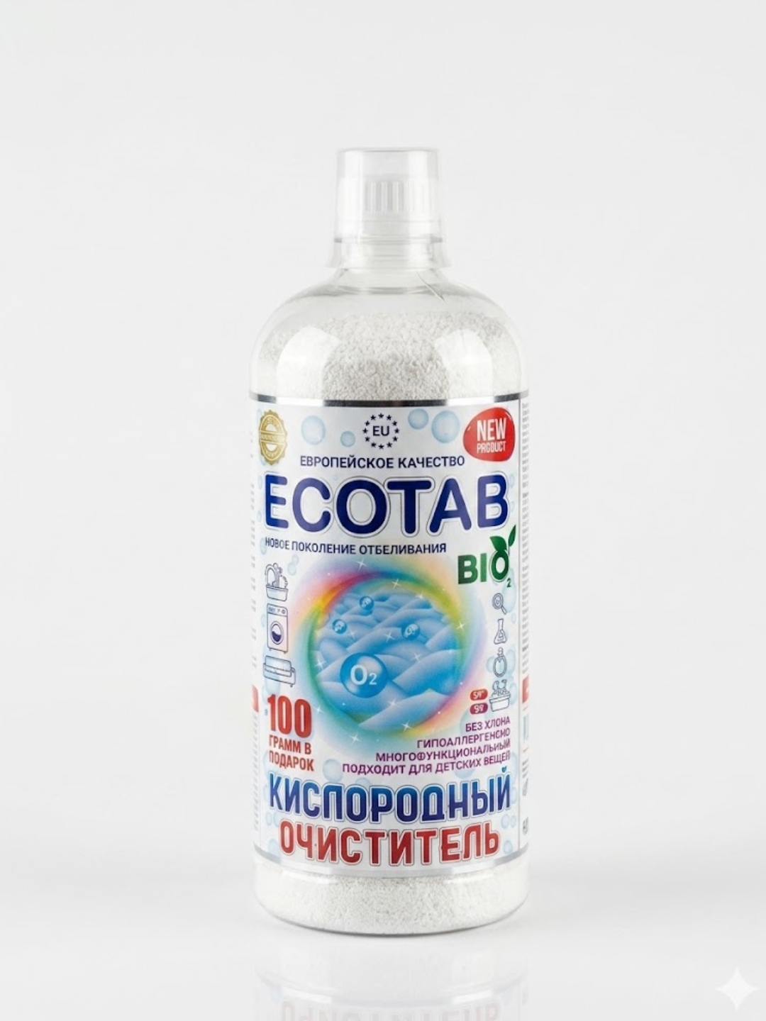 Kislorodli tozalagich, oqartirgich, dog‘ ketkazuvchi, ECO TAB 1 kg + 100 g sovg‘a - 