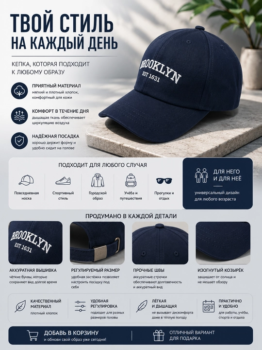 Zamonaviy uniseks kepka,Uniseks kepka erkaklar va ayollar uchun, sozlanadigan beysbolka - 