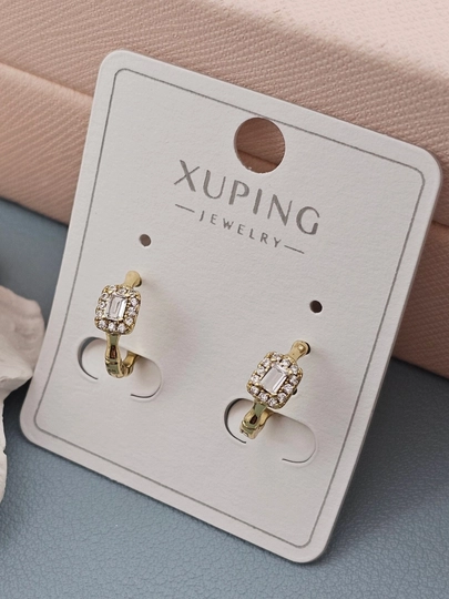 Женские серьги золотого цвета, бренд Xuping — LESHOES-XUP001-ЛИМОН