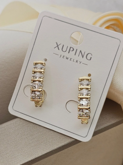 Женские серьги золотого цвета, бренд Xuping — LESHOES-XUP001-ПЕСОЧ