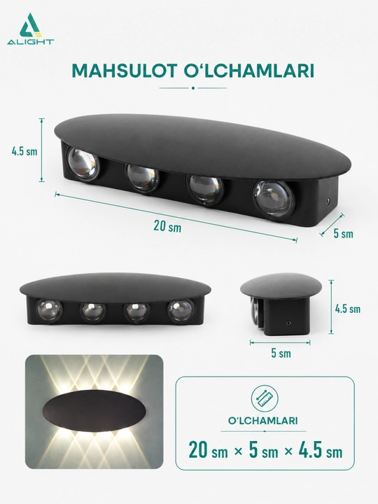 LED devor chirog‘i IP65 tashqi va ichki dekorativ bra