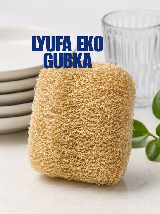 Эко-губка из люфы для мытья посуды, натуральная кухонная губка - 
