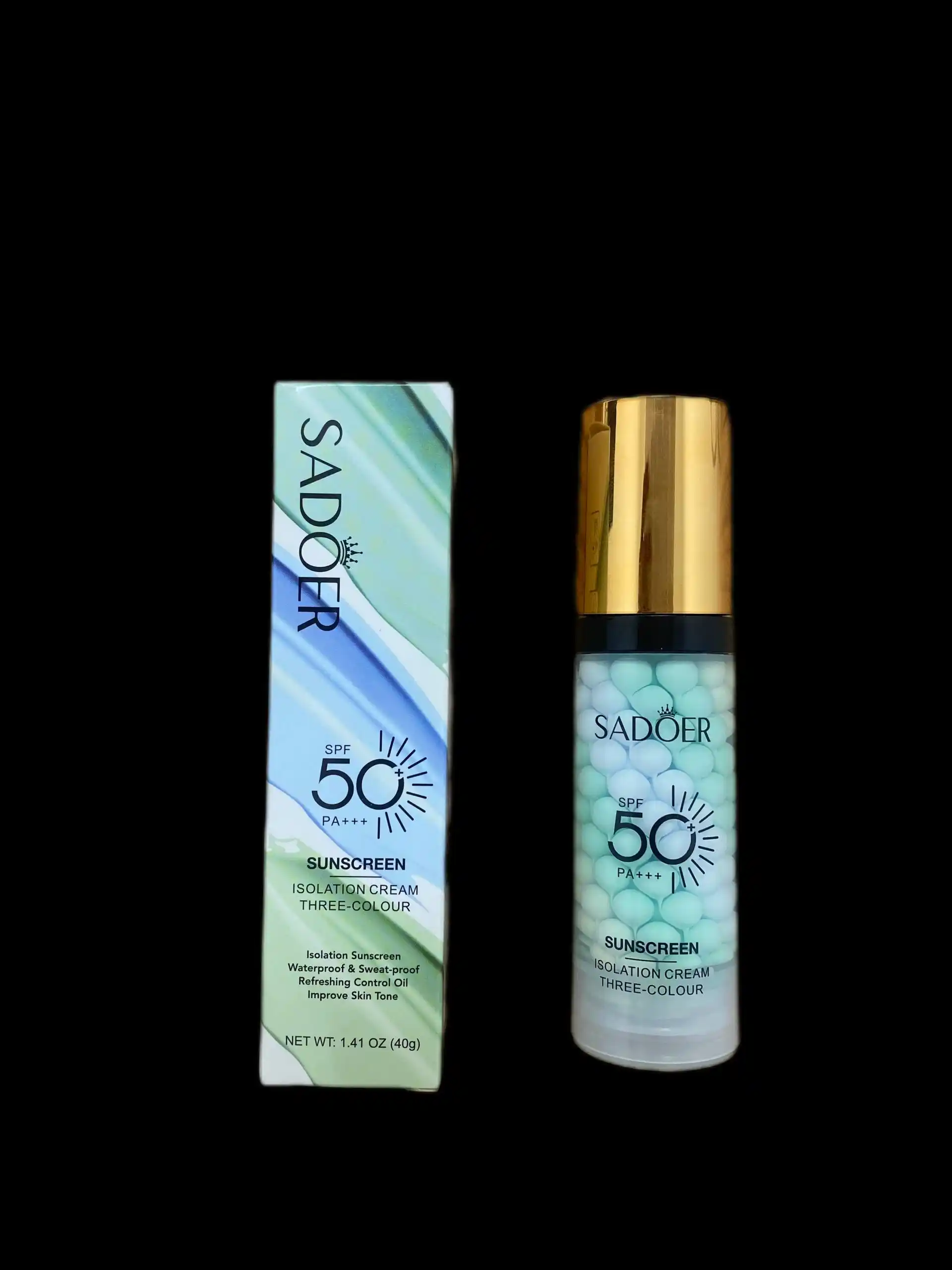 SADOER quyoshdan himoya kremi SPF 50 PA+++ Three-Colour, 40 g