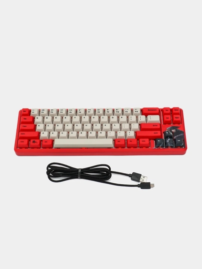 Игровая клавиатура AJAZZ с RGB подсветкой для геймеров ( механическая, мембранная) — NAZAR-NK68-КРАСН