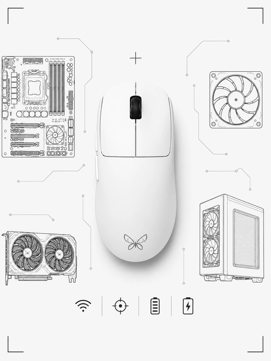 Мышь компьютерная Xinmeng Mouse Butterfly