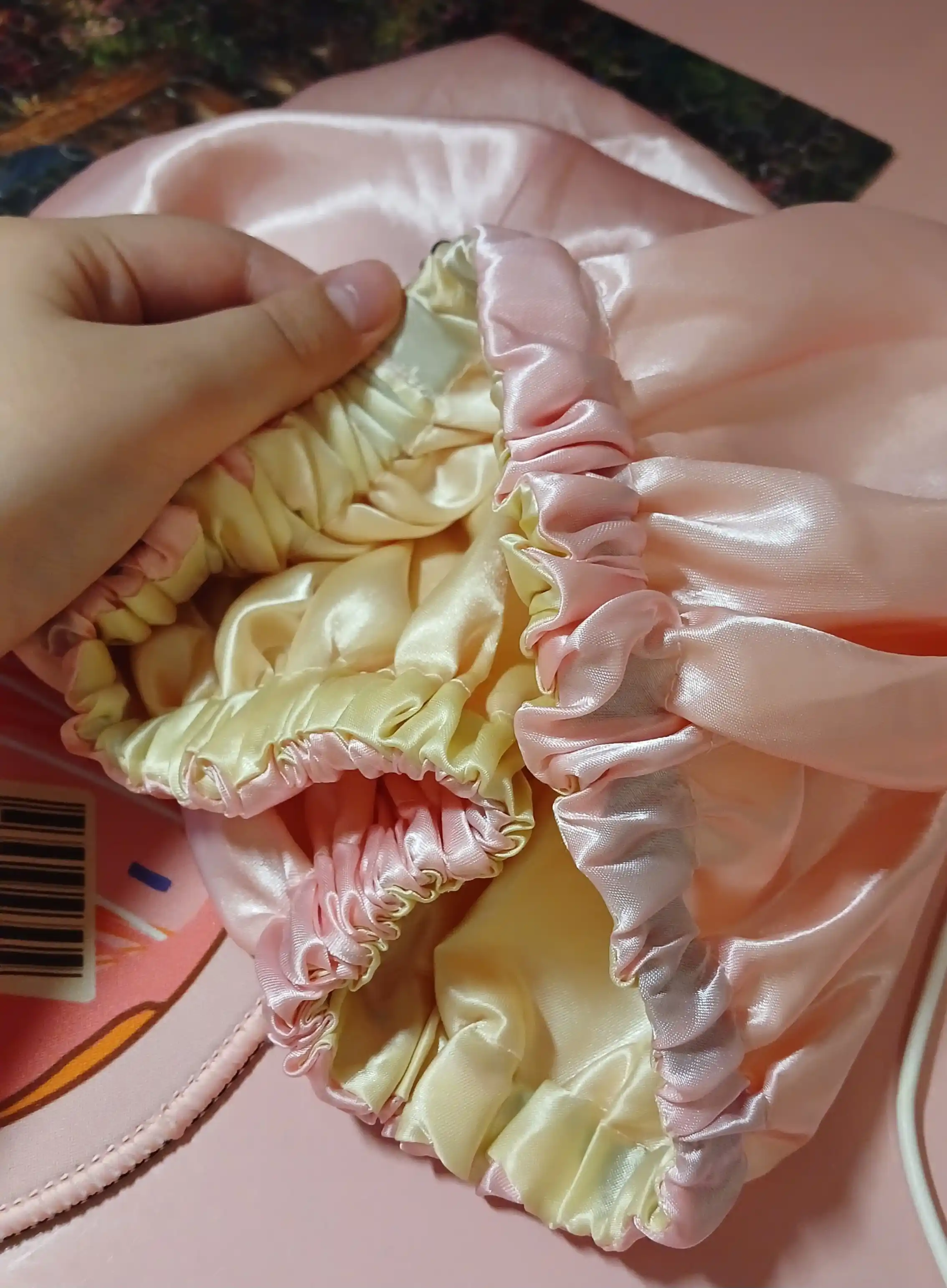 Шапочка для сна шелковая, шапка для сна атласная, маска-повязка универсальная двусторонняя