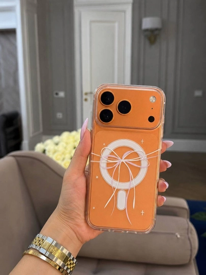IPhone 11, 12, 13, 14, 15, 16, 17 uchun bantli shaffof himoya g`ilofi