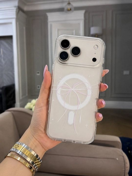 IPhone 11, 12, 13, 14, 15, 16, 17 uchun bantli shaffof himoya g`ilofi