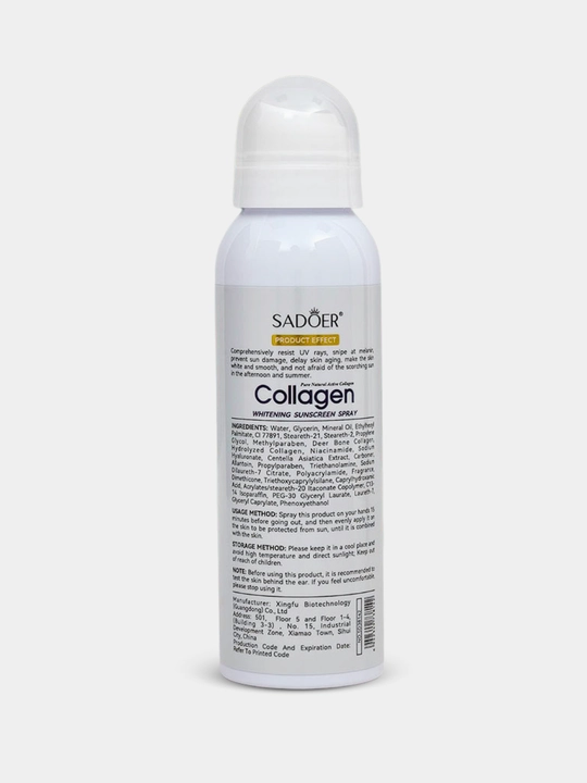 Quyoshdan himoya qiluvchi sprey SADOER Collagen Sunscreen Spray