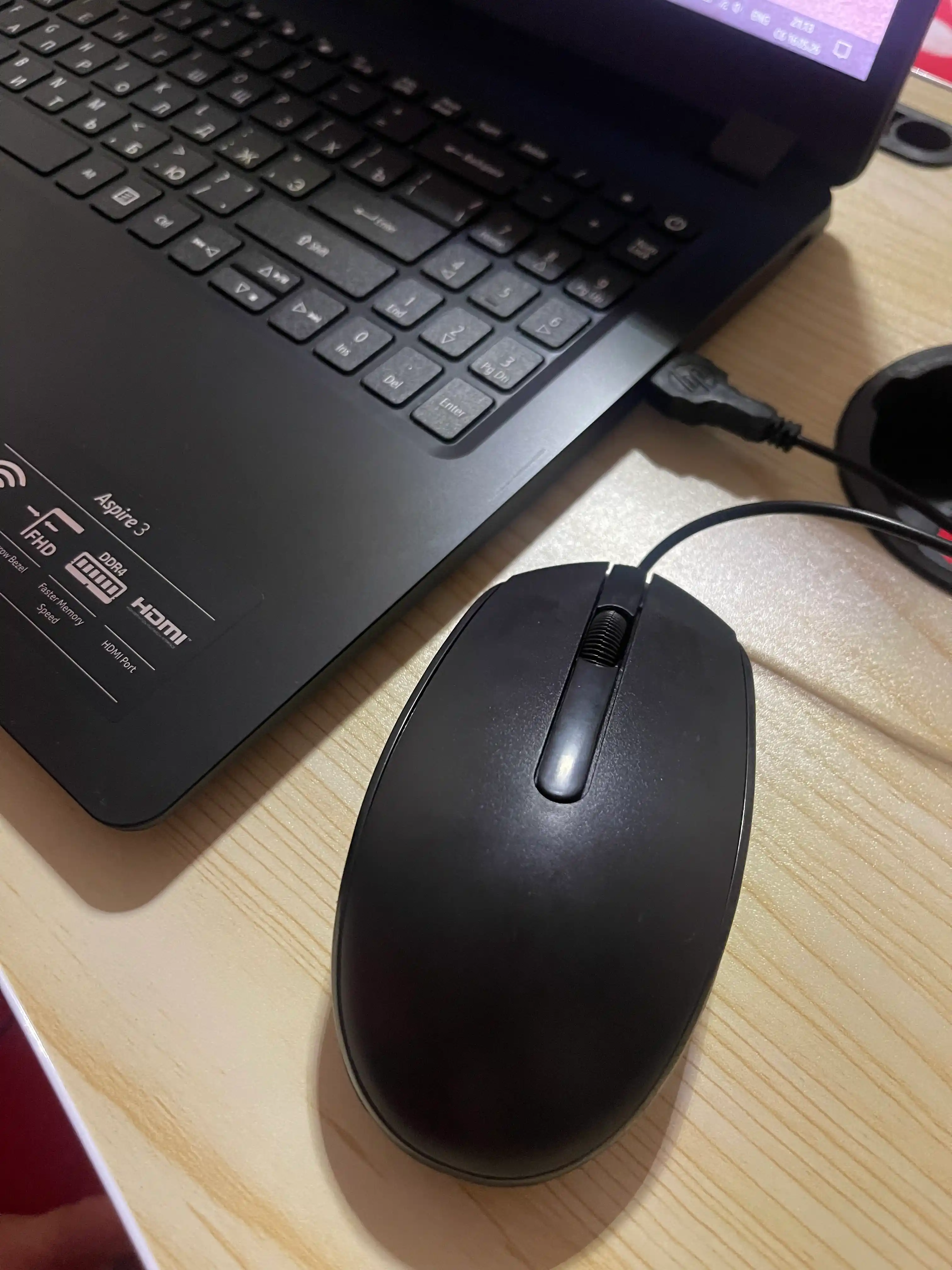 Проводная мышь HP M10 USB, оптический сенсор, 1000 DPI, для ПК и ноутбука