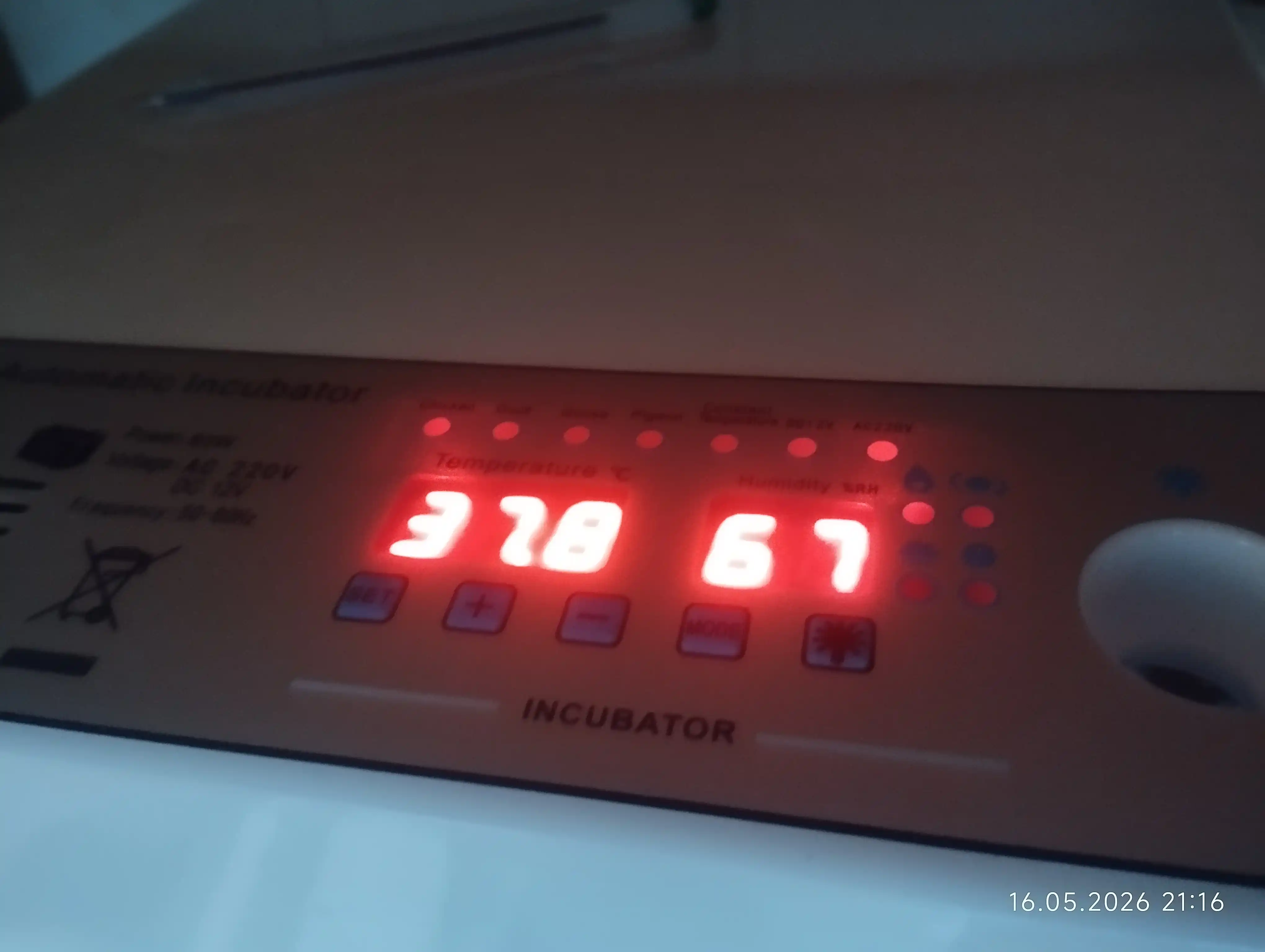 Inkubator, Avtomatik burilishli tuxum inkubatori, termoregulyator,haroratni nazorat qilish