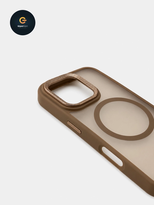 Матовый чехол с MagSafe и защитой камеры для iPhone 12-13-14-15-16-17 Pro/Pro Max