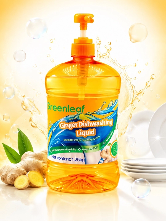 Greenleaf Zanjabil Idish Yuvish Vositasi — Dozator bilan 1.25kg  - 