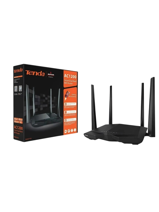 Wi-Fi router Tenda AC6 AC1200 ikki diapazonli, uy va ofis uchun internet marshrutizatori