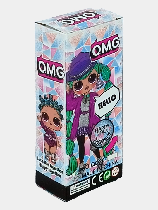 Qo'g'irchoq OMG Happy Doll yashil sochli va yaltiroq QQ28